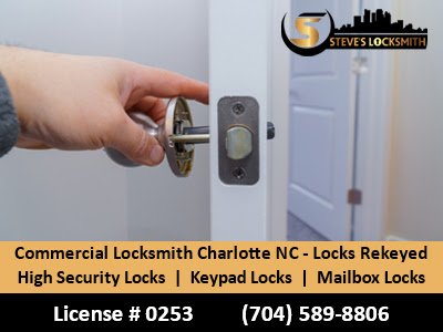 Commercial lock smith services charlotte - locks rekeyed
